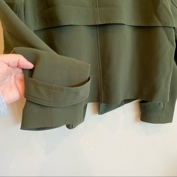 PREMISE STUDIO Camo Green Open Front Cropped Fashion Jacket - Picture 7 of 9